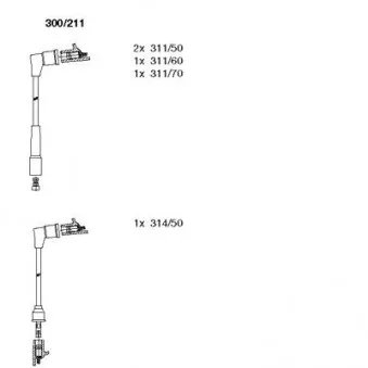 BREMI 300/211 - Kit de câbles d'allumage