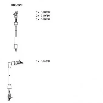 BREMI 300/223 - Kit de câbles d'allumage