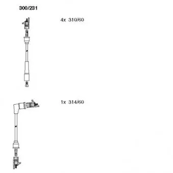 Kit de câbles d'allumage BREMI 300/231