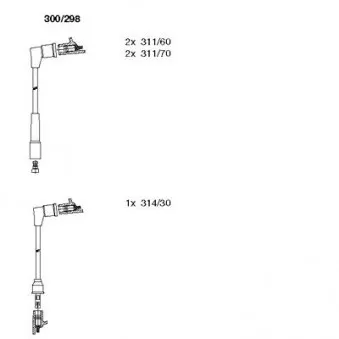 BREMI 300/298 - Kit de câbles d'allumage