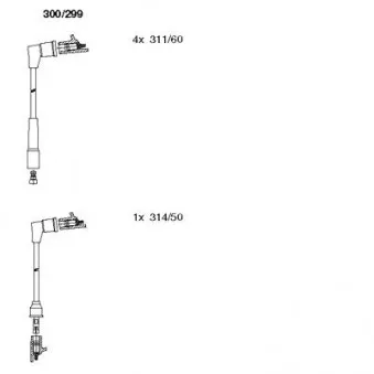 BREMI 300/299 - Kit de câbles d'allumage