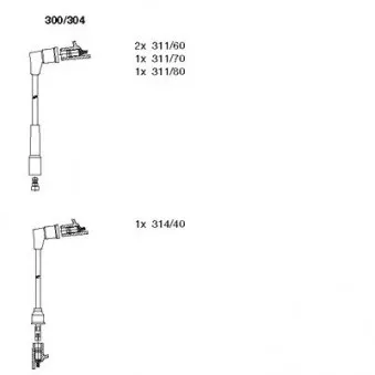 BREMI 300/304 - Kit de câbles d'allumage