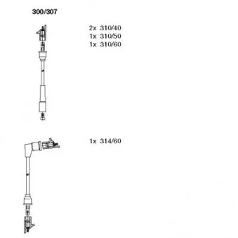 BREMI 300/307 - Kit de câbles d'allumage