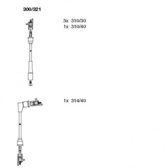 BREMI 300/321 - Kit de câbles d'allumage
