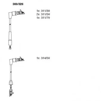 BREMI 300/326 - Kit de câbles d'allumage