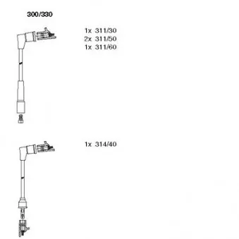 BREMI 300/330 - Kit de câbles d'allumage