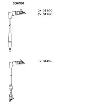 BREMI 300/336 - Kit de câbles d'allumage