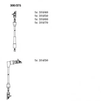 Kit de câbles d'allumage BREMI OEM 1612436