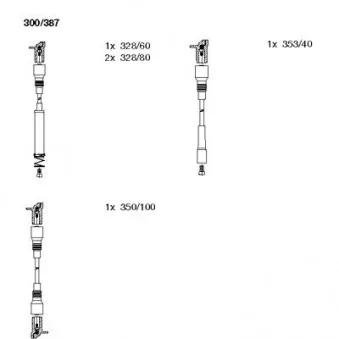 BREMI 300/387 - Kit de câbles d'allumage