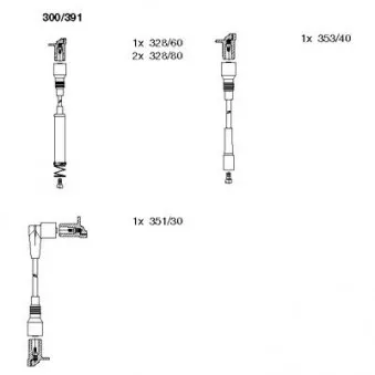 Kit de câbles d'allumage BREMI OEM 1612537
