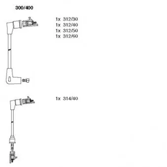 BREMI 300/400 - Kit de câbles d'allumage