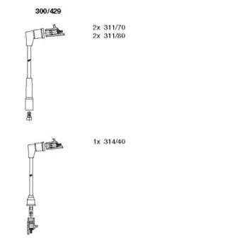 BREMI 300/429 - Kit de câbles d'allumage