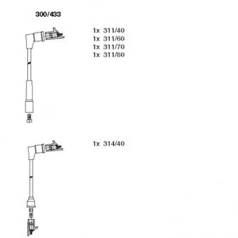 BREMI 300/433 - Kit de câbles d'allumage