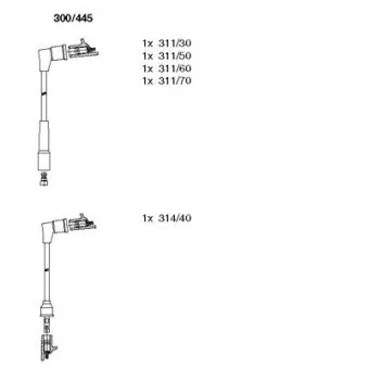 BREMI 300/445 - Kit de câbles d'allumage