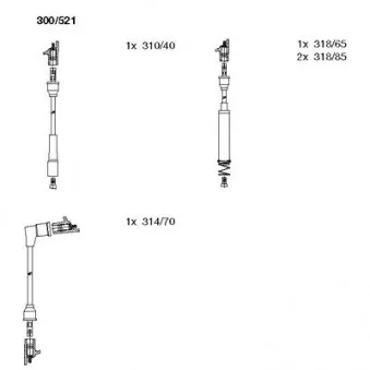 Kit de câbles d'allumage BREMI OEM 1612473