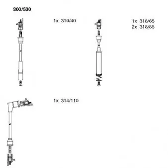 Kit de câbles d'allumage BREMI OEM 1612474