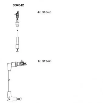 Kit de câbles d'allumage BREMI 300/542