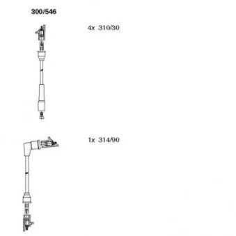 BREMI 300/546 - Kit de câbles d'allumage