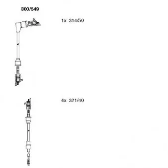 Kit de câbles d'allumage BREMI 300/549