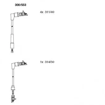 BREMI 300/553 - Kit de câbles d'allumage