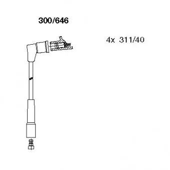 BREMI 300/646 - Kit de câbles d'allumage