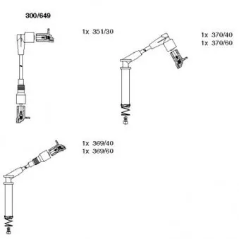 BREMI 300/649 - Kit de câbles d'allumage