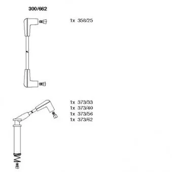 BREMI 300/662 - Kit de câbles d'allumage