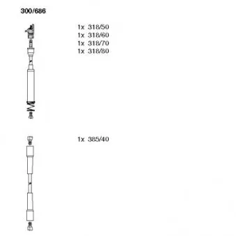 Kit de câbles d'allumage BREMI OEM 1612547