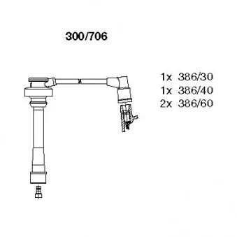 BREMI 300/706 - Kit de câbles d'allumage