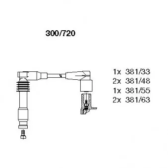 BREMI 300/720 - Kit de câbles d'allumage