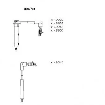 BREMI 300/731 - Kit de câbles d'allumage