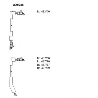 BREMI 300/736 - Kit de câbles d'allumage