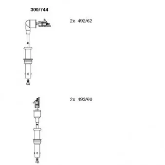Kit de câbles d'allumage BREMI OEM 22451AA640