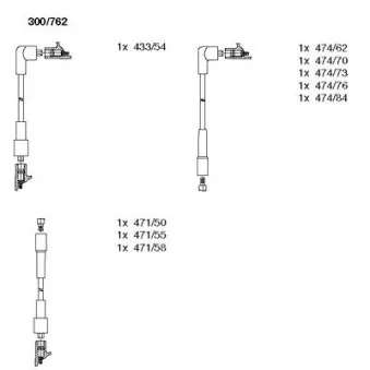BREMI 300/762 - Kit de câbles d'allumage