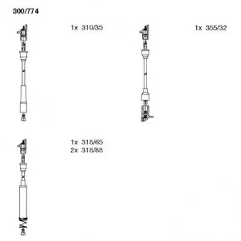 Kit de câbles d'allumage BREMI OEM 1612501
