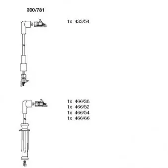 BREMI 300/781 - Kit de câbles d'allumage