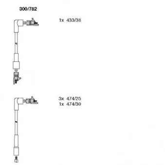 BREMI 300/782 - Kit de câbles d'allumage