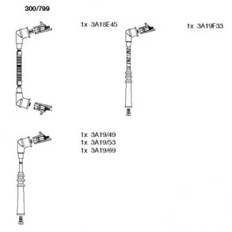 Kit de câbles d'allumage BREMI OEM 9091921298