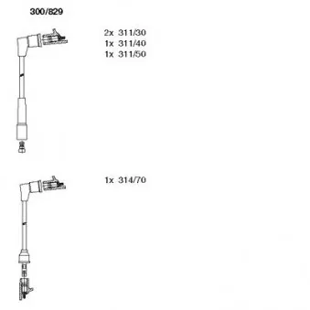 BREMI 300/829 - Kit de câbles d'allumage