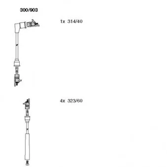 BREMI 300/903 - Kit de câbles d'allumage