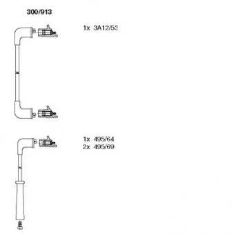 Kit de câbles d'allumage BREMI OEM 3370082011