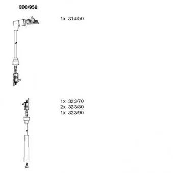 BREMI 300/958 - Kit de câbles d'allumage
