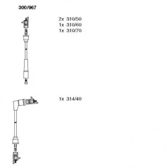 BREMI 300/967 - Kit de câbles d'allumage
