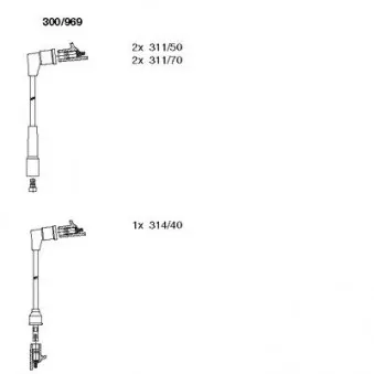 BREMI 300/969 - Kit de câbles d'allumage