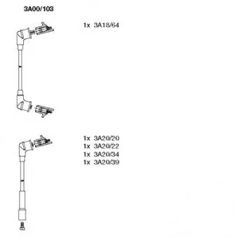 BREMI 3A00/103 - Kit de câbles d'allumage