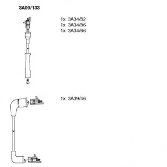 Kit de câbles d'allumage BREMI 3A00/133