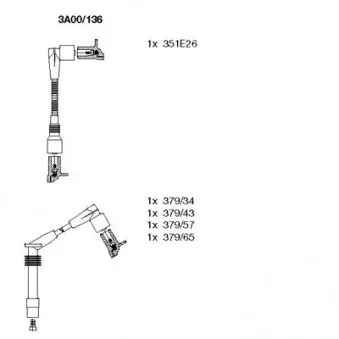 Kit de câbles d'allumage BREMI OEM 1612639