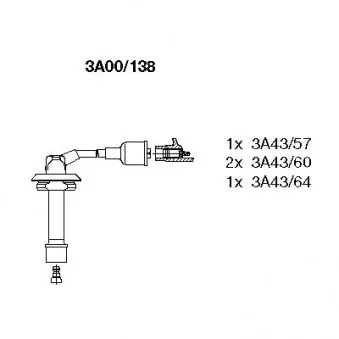 Kit de câbles d'allumage BREMI 3A00/138