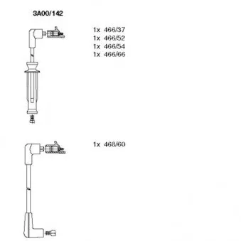 BREMI 3A00/142 - Kit de câbles d'allumage