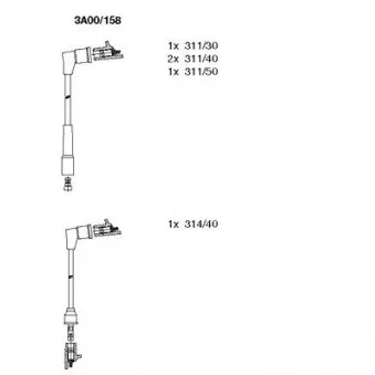 BREMI 3A00/158 - Kit de câbles d'allumage
